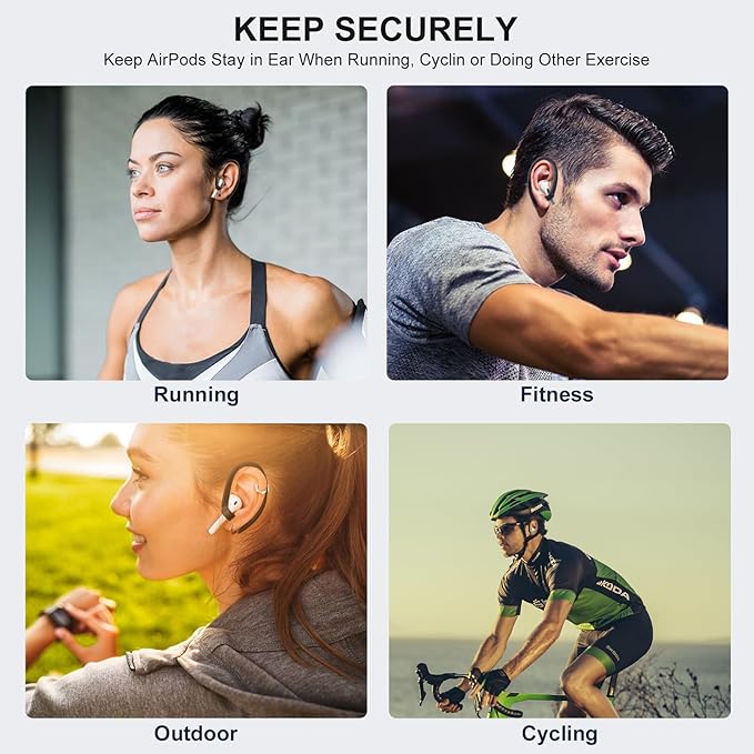 2 Pairs AirPods Ear Hooks for AirPods Pro 2, AirPods Pro, AirPods 4, 2 & 1 - Image 3