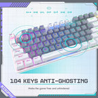 Wireless Mechanical Keyboard, Triple Mode 2.4G/USB-C/Bluetooth Gaming Keyboard - Image 5