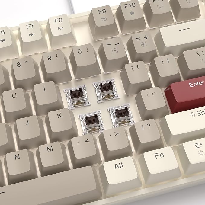 MageGee 75% Mechanical Gaming Keyboard, LED White Backlit, 87 Keys Compact TKL - Image 2