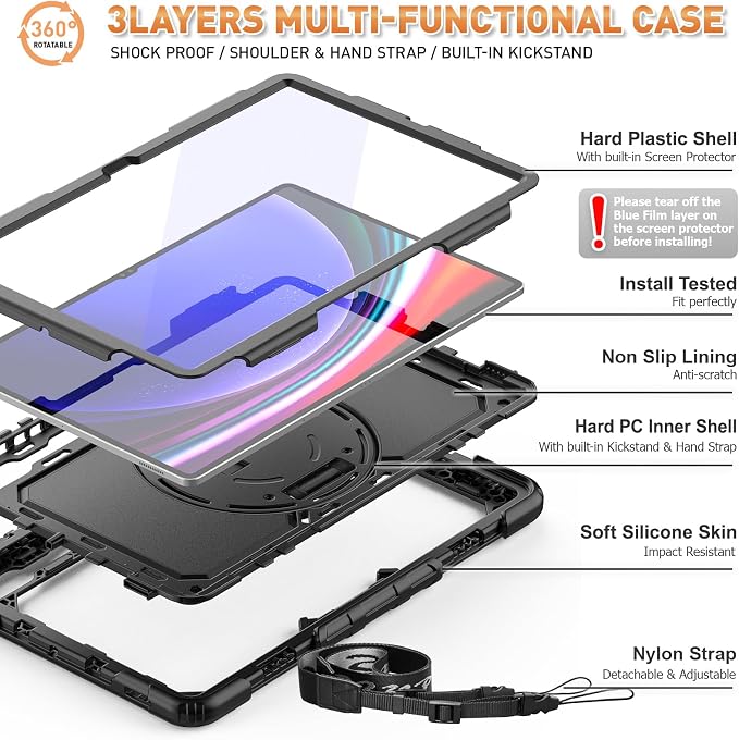 Timecity Case for Samsung Galaxy Tab S10 Ultra/ S9 Ultra/ S8 Ultra Tablet Case - Image 7