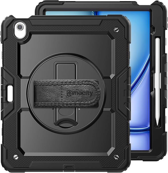 timecity for iPad Air 13 Inch Case M3 2025/ M2 2024, 360° Rotating Stand - Image 9