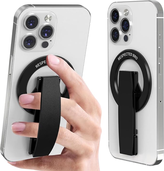 Magnetic-Phone-Grip-Stand, Magnetic Phone Ring Holder Kickstand by RespectedBro