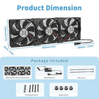3X 120mm Computer Fan with AC Plug, AC 110V 120V 220V 240V Cabinet Cooling Fan - Image 2