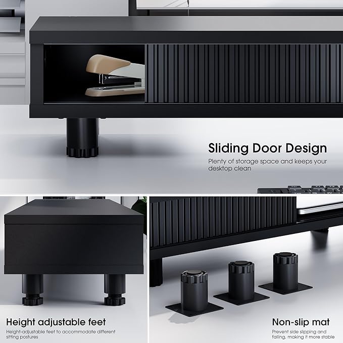 Fenge Dual Monitor Stand, 42.5inch Long Monitor Stands Riser - Image 2