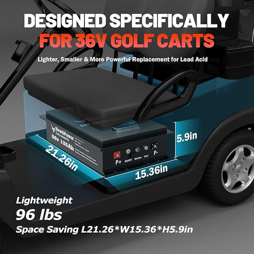 36V 135Ah Golf Cart Lithium LiFePO4 Battery - Image 2