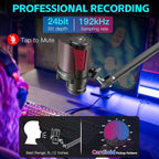 ZealSound Gaming Microphone for PC/Mac/iPhone/Phone – 192kHz/24-bit Podcast Mic - Image 2
