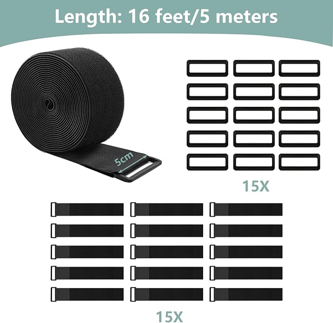 2In x 16Ft Cable Straps Heavy Duty - Image 2
