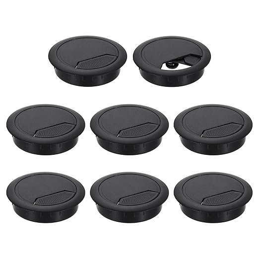 uxcell 8 Pcs 60mm Desk Grommet, Plastic Cable Hole Cover, Wire Cord Cable by uxcell