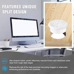 2" White Desk Grommet, JTemgle Flexible Cable Grommet Rubber Cable Hole Cover - Image 4