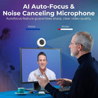 2K Webcam for PC with Microphone & Light & Privacy Cover, Web Camera for - Image 5
