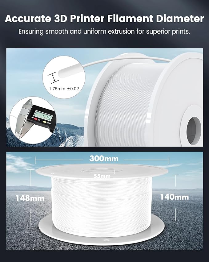 SUNLU Large Spool 5KG PETG Filament, 3D Printer Filament PETG 1.75mm, Less - Image 7