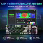 RisoPhy Wireless Gaming Keyboard, Low-Profile 2.4G/USB-C/Bluetooth Mechanical - Image 5