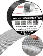 Wohohoho Window Screen Repair Tape, 3 in X 40 FT Black Screen Patch Repair Kit - Image 2