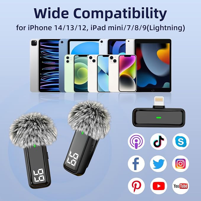 2 Pack Wireless Lavalier Microphone - Image 6
