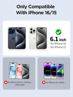 Compatible for iPhone 16/iPhone 15 Privacy Screen Protector Tempered Glass 6.1 - Image 2