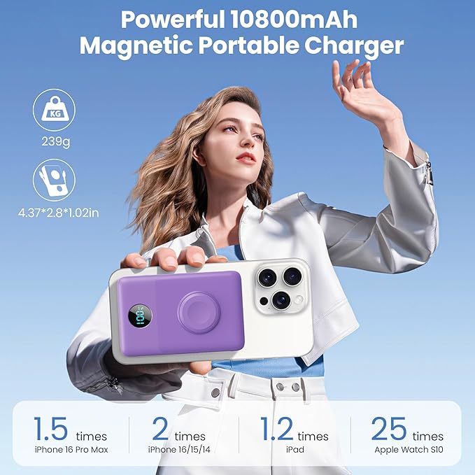 Magnetic Portable Charger 10800mAh - Image 2