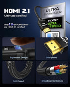 Silkland 10K 8K HDMI 2.1 Cable Certified 6.6FT Ultra High Speed HDMI® Cable - Image 8