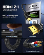 Silkland 8K HDMI eARC/ARC Cable 2.1, 3.3FT Certified Ultra High Speed HDMI® - Image 8
