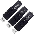 SamData USB Flash Drive 8GB 3 Pack USB 2.0 Thumb Drive Swivel Memory Stick Data by SamData