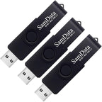 SamData USB Flash Drive 8GB 3 Pack USB 2.0 Thumb Drive Swivel Memory Stick Data by SamData
