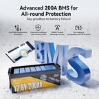 Power Queen 12V200Ah PLUS LiFePO4 Battery, Low Temperature Protection, Built-in - Image 6