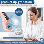 Portable Neck Fan, Neck Fans for Women, 4000 mAh Rechargeable Personal Fan - Image 2