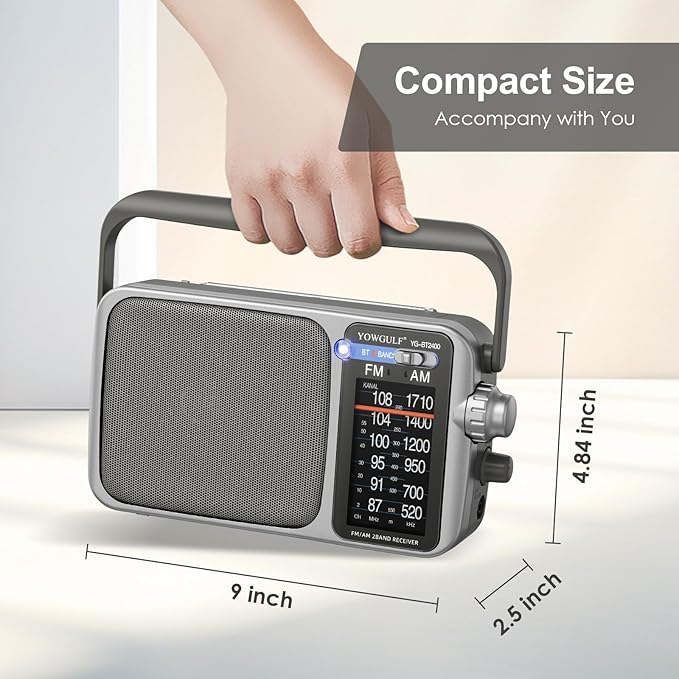YOWGULF AM FM Radio with Best Reception, Battery Operated Radio or AC Power - Image 6