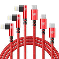 90 Degree USB C to Lightning Cable 10FT, iPhone Charger 3Pack Fast Charging by KIYODA