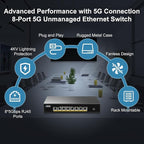 8 Ports 5Gb Unmanaged Ethernet Switch - Image 4