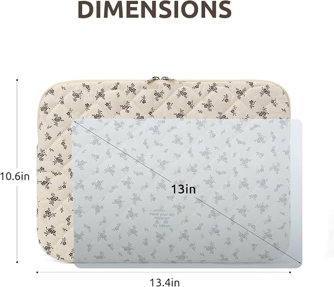 Puffy Laptop Sleeve 13-15.6 Inch Cute Quilted Laptop Protective Case Padded - Image 7