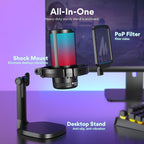 MAONO USB Gaming Microphone for PC, Noise Cancellation Condenser Mic - Image 8