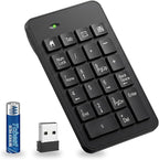 Wireless Number Pad with Battery, Enhanced Efficiency with 23 Keys Numeric by Loonasa