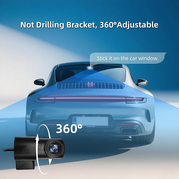 2025 Rear view Mirror Camera, 4 Channel Mirror Dash Cam Front and Rear - Image 8