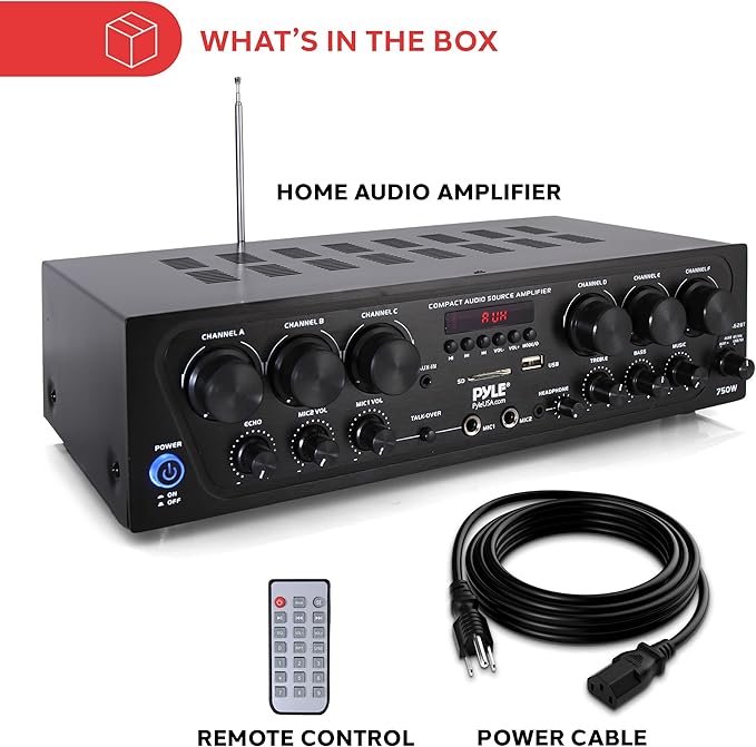 Pyle Wireless Bluetooth Karaoke Amplifier - Image 6
