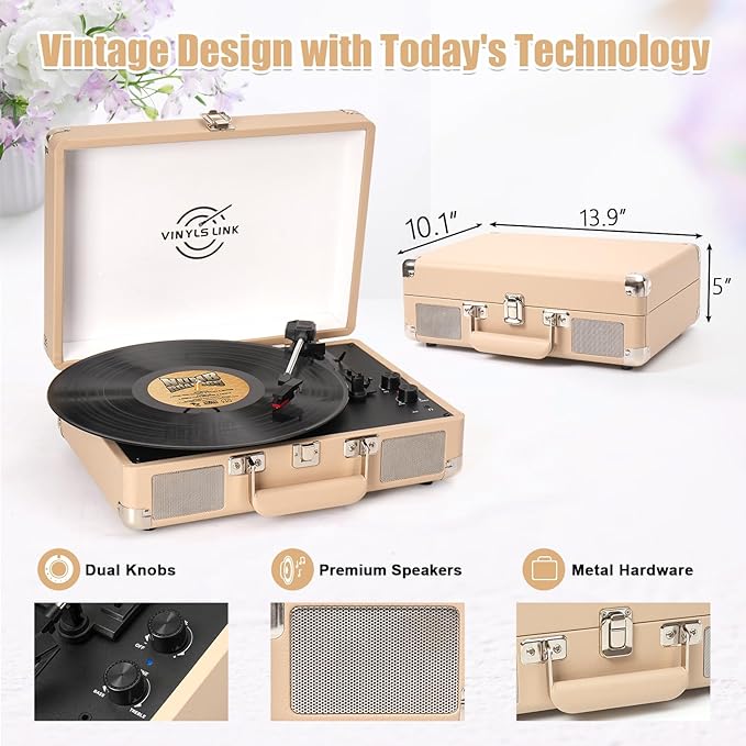 Vinyl Record Player Bluetooth - Image 4