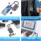 UHS-II SD Card Reader. Triple-Slot USB-A/USB-C CF Compact Flash Card Reader - Image 7