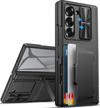 for Galaxy Z Fold 6 Case with Card Holder & Kickstand & Hinge Protection & by SIXBOX