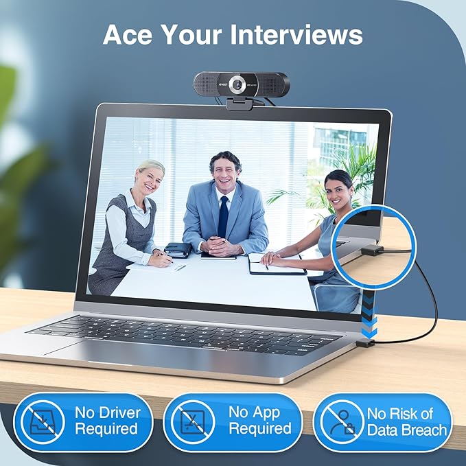 EMEET 3-in-1 4K Webcam with Microphone and Speaker, C980 PRO 60°-98° Wide Angle - Image 6