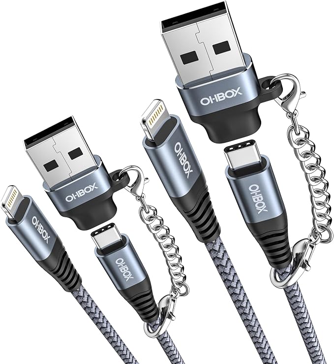 USB C to Lightning Cable Fast Charging 2Pack 6ft iPhone Charger Cable Compatible by OHBOX