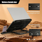 Laptop Cooling Pad with 3 Quiet Fans, 5-Level Height Adjustable Ergonomic Stand - Image 3