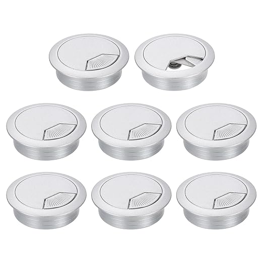 uxcell 8 Pcs 53mm Desk Grommet, Plastic Cable Hole Cover, Wire Cord Cable by uxcell