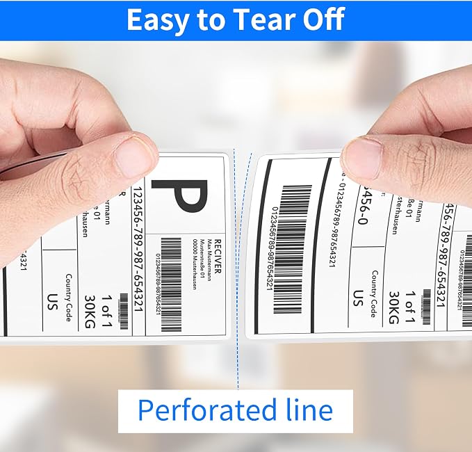 FungLam 4"x6" Direct Thermal Shipping Labels, 450 Labels Per Roll, 12 Rolls - Image 3