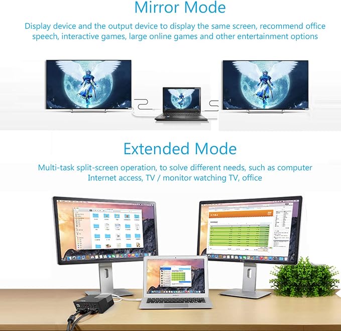 WAVLINK USB 3.0 Laptop Docking Station Dual Monitors, DisplayLink Computer Dock - Image 6