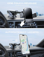 Wireless Car Charger, 15W Fast Charging Auto Clamping Phone Holders - Image 5