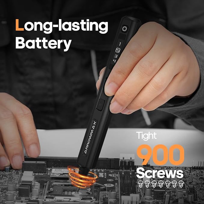 AM ARROWMAX Electric Screwdriver, Precision Screwdriver w/ 34 Magnetic Bits - Image 6