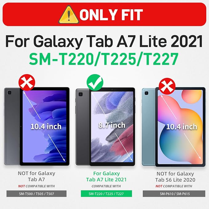 HXCASEAC Case for Samsung Galaxy Tab A7 Lite, Protective - Image 7