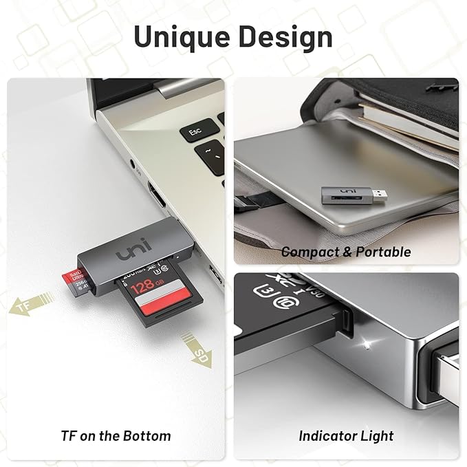 uni SD Card Reader, USB 3.0 SD Card Adapter High-Speed Micro SD Memory Card - Image 5