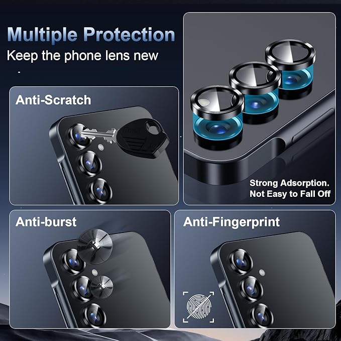 Korecase for Galaxy S25 Camera Lens Protector, 9H Tempered Glass Anti Scratch - Image 4