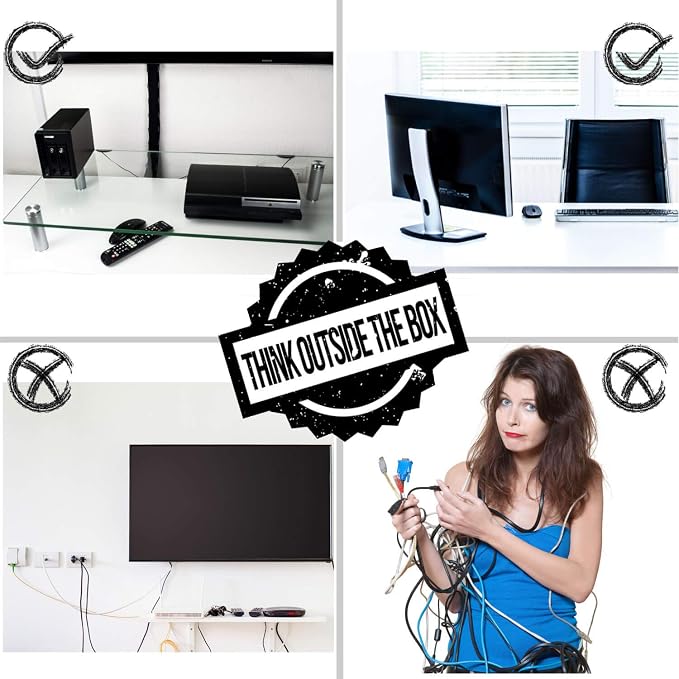 Large Cable Management Box, Cord Organizer Box to Hide Power Strip, Extension - Image 8