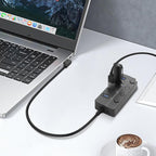 90 Degree USB Hub Splitter YACSEJAO USB 2.0 Data Hub - Image 2